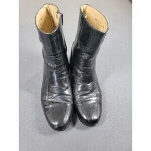 Nunn Bush Boots Mens Size 9.5 Leather Zipper Ankle Dress Shoes 3014 AO